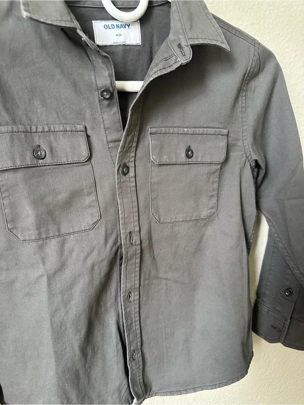 Old Navy Boys Gray Button-Down Shirt